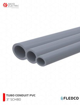 tubo conduit PVC 3 pulgadas Fledco SCH80
