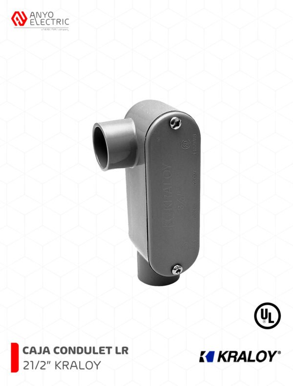 CCLR212 CAJA CONDULET TIPO LR 21/2″ OVALADA DE PVC SCH 40 KRALOY