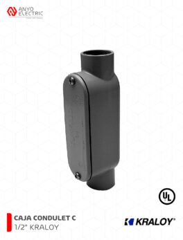 CCTC12 CAJA CONDULET TIPO C 1/2″ OVALADA DE PVC SCH 40 KRALOY