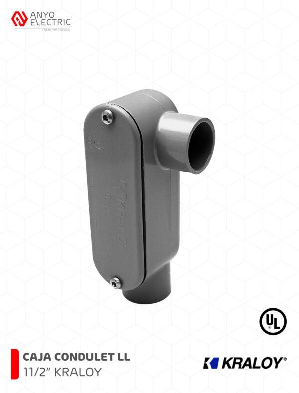 CCLL112 CAJA CONDULET TIPO LL 11/2″ OVALADA DE PVC SCH 40 KRALOY
