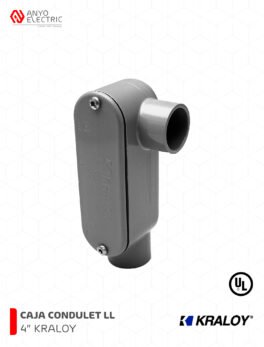 CCLL4 CAJA CONDULET TIPO LL 4″ OVALADA DE PVC SCH 40 KRALOY