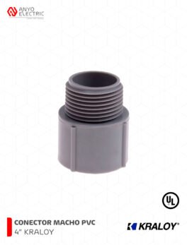 COM4 CONECTOR MACHO 4" PVC KRALOY